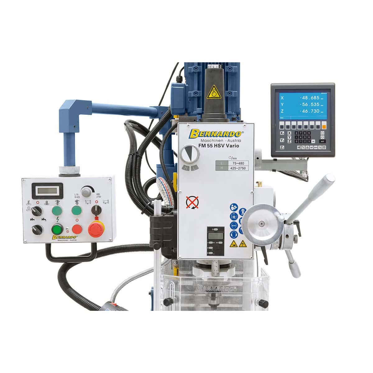 Bernardo Trapano-fresatrice FM 55 HSV Vario con DRO a 3 assi