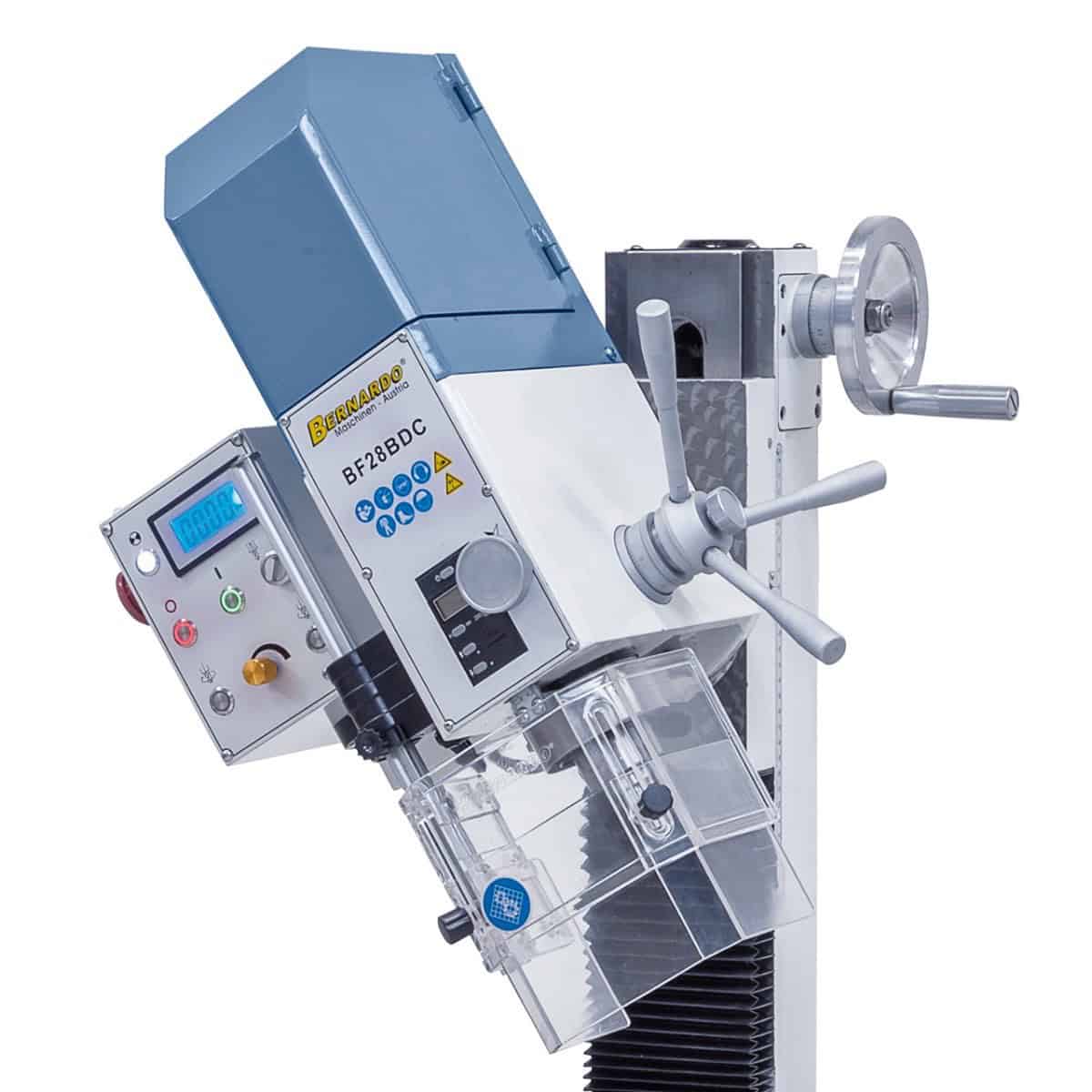 Trapano-fresatrice Bernardo BF 28 BDC 230 V met indicatoren digitaal snelheid en corsa