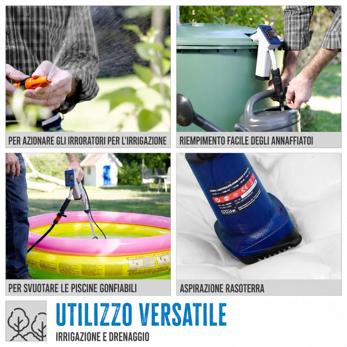 Pompa voor cisterna d'acqua piovana accu Güde RFP 12-201-04