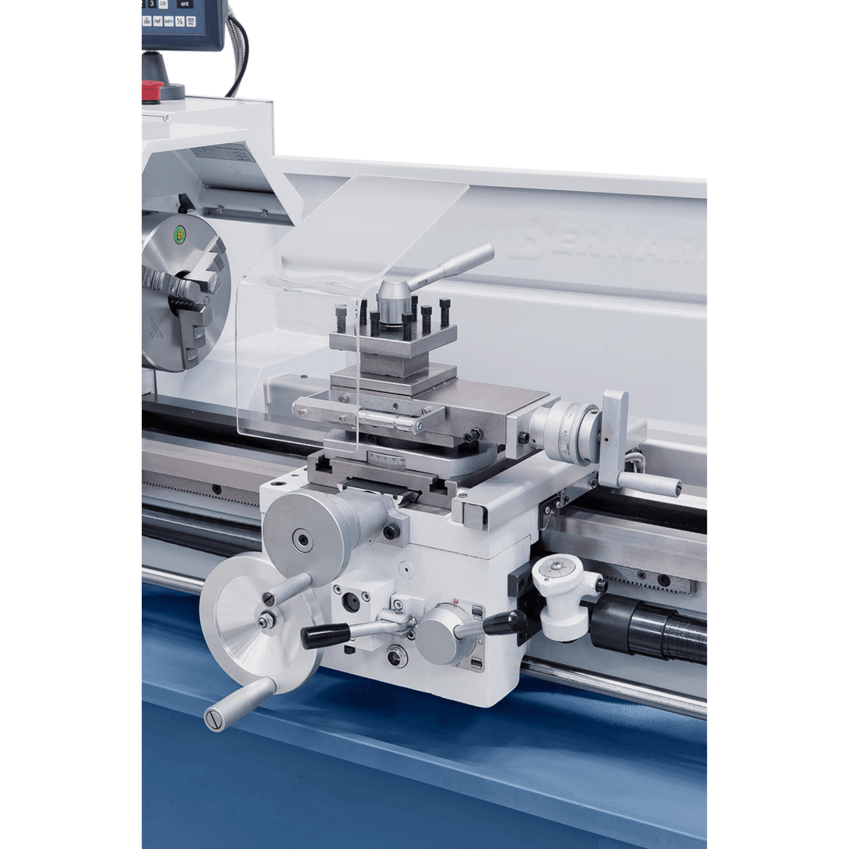 Tornio Bernardo Profi 700 BQV Vario / 230 V con DRO – Compatto e preciso