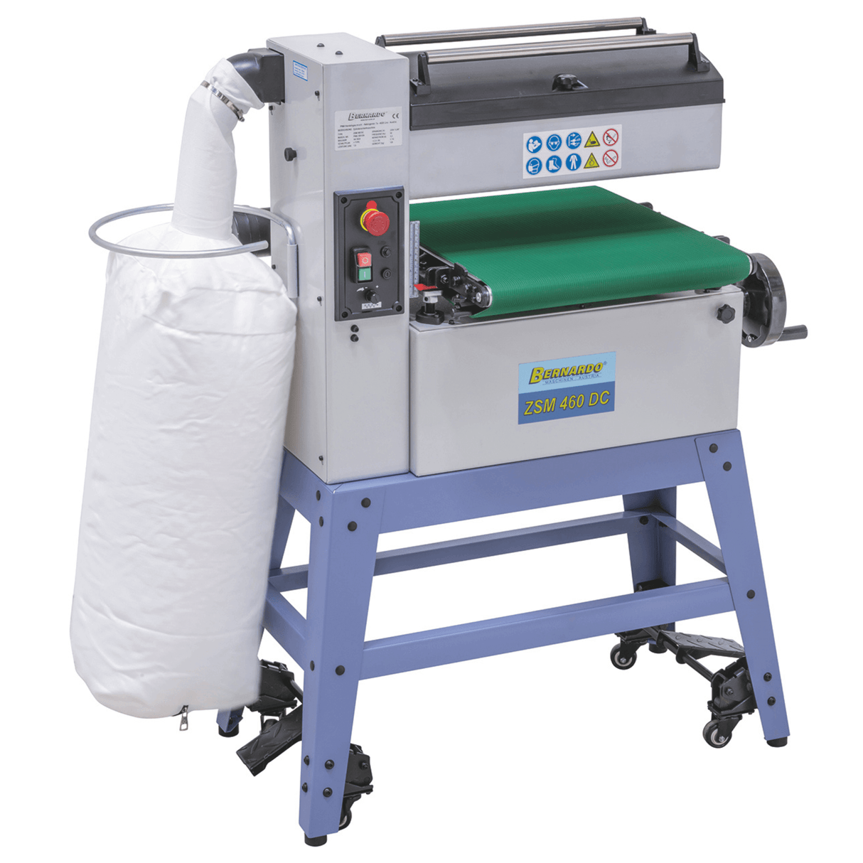Calibratrice Bernardo ZSM 460 DC ā 230V, 460 mm con aspirazione integrata