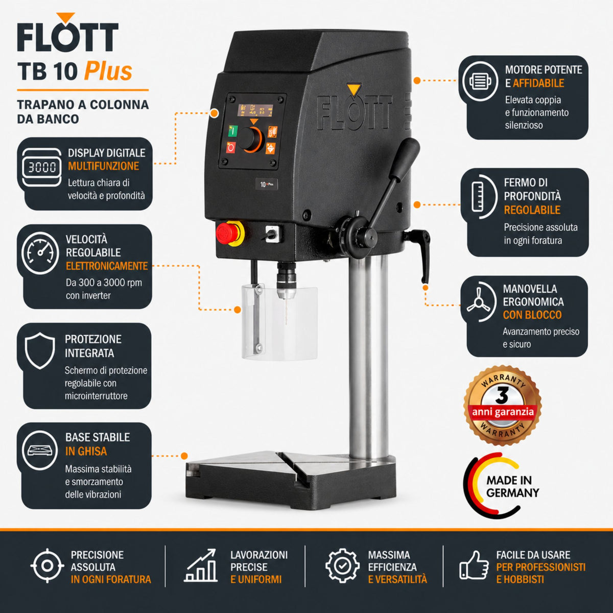 Kolomboormachine Flott TB 10 Plus