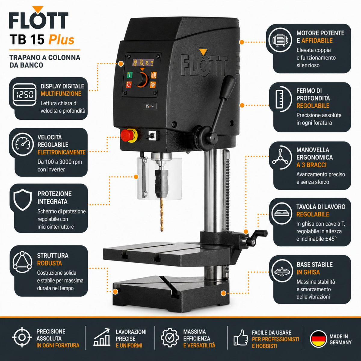 Kolomboormachine Flott TB 15 Plus