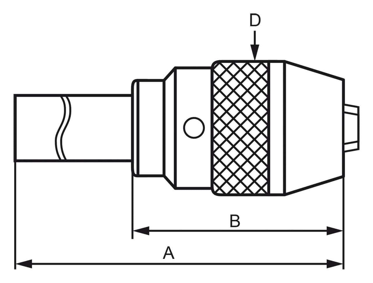 Mandrino per trapano a serraggio rapido con supporto diretto CM 2 / 1 - 13 mm