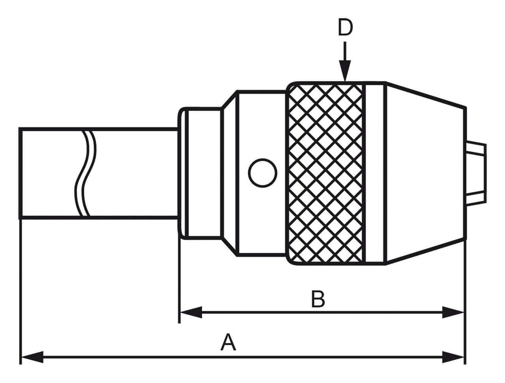 Mandrino per trapano a serraggio rapido con supporto diretto CM 3, 1 - 16 mm