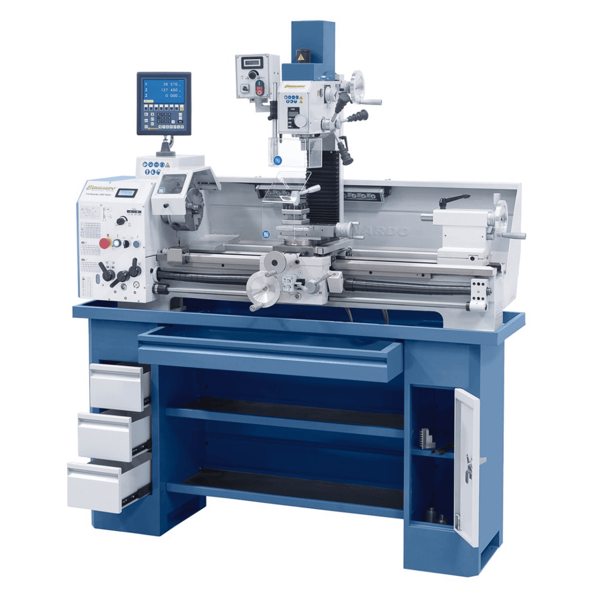 Bernardo Proficenter 900 Vario / 230 V con DRO – Tornio e fresatrice combinati