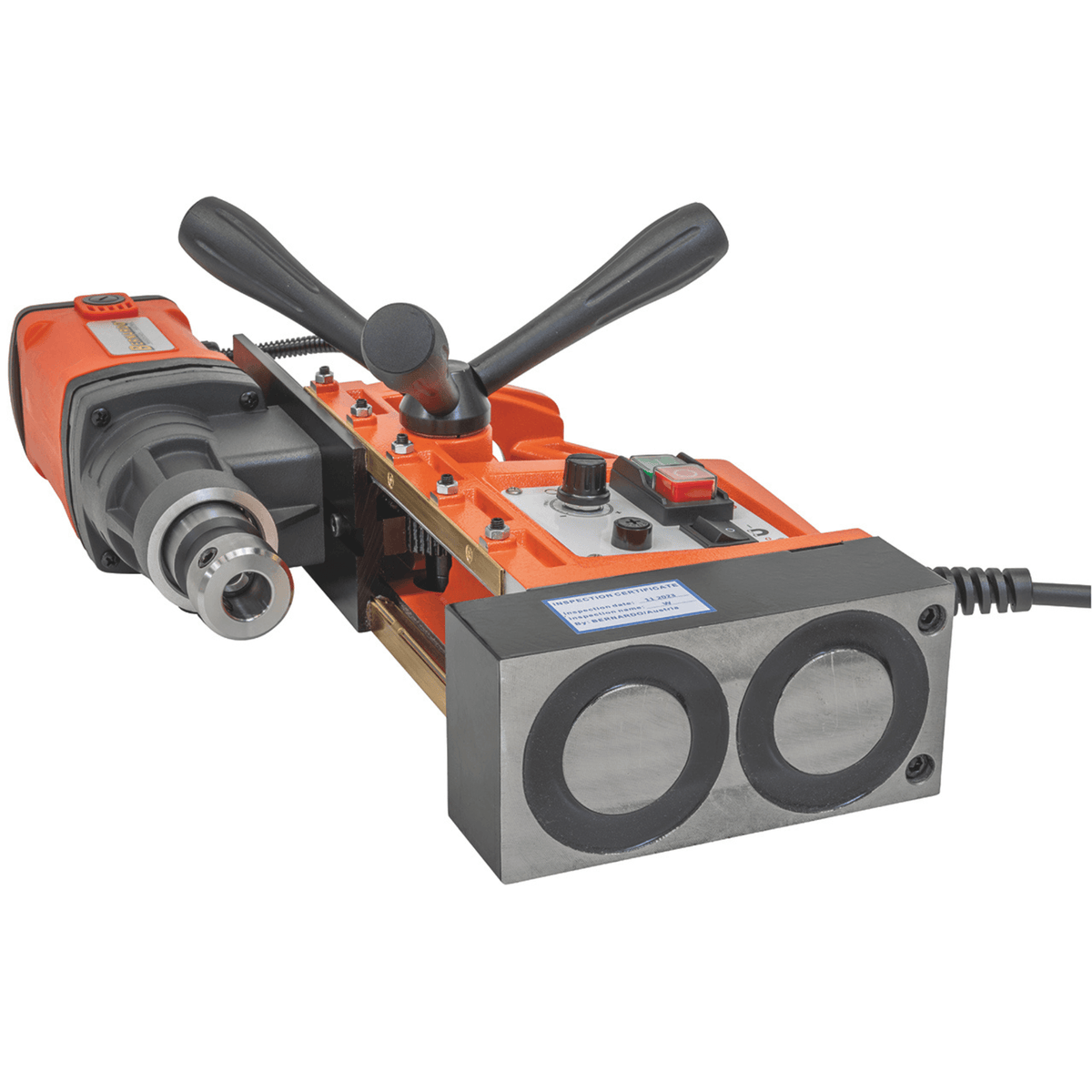 Magneetkernboormachine Bernardo MD 3550 VD – Ø 35 mm × 50 mm, snelheid variabel (Variable Drive), motor 1550 W, gewicht 11 kg