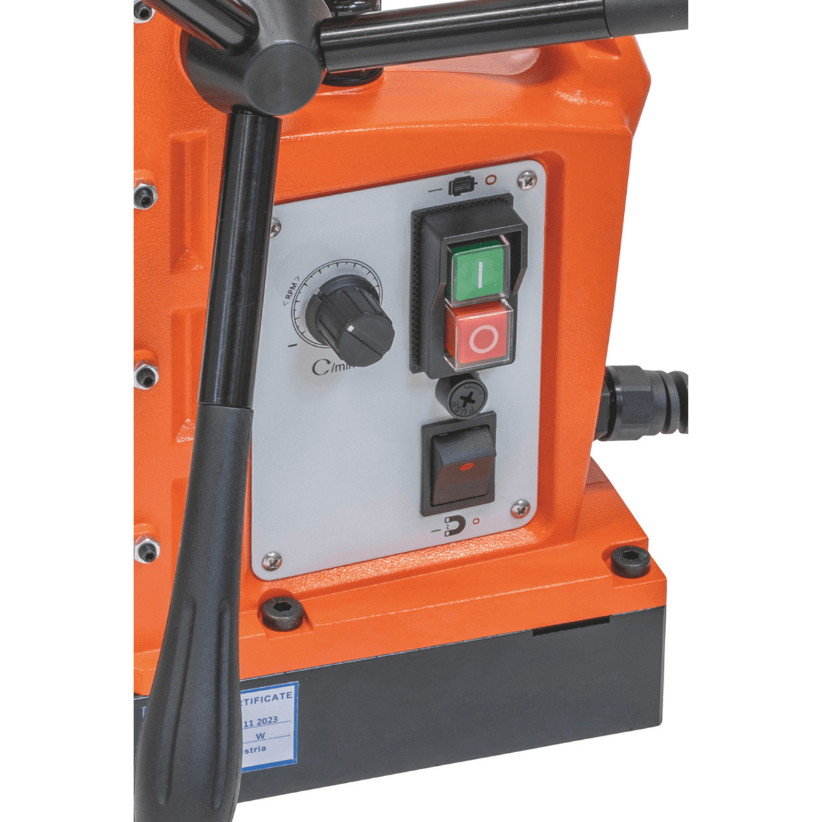 Magneetkernboormachine Bernardo MD 6050 VD – Ø 60 mm × 50 mm, snelheid variabel (Variable Drive), motor 1890 W, gewicht 17 kg