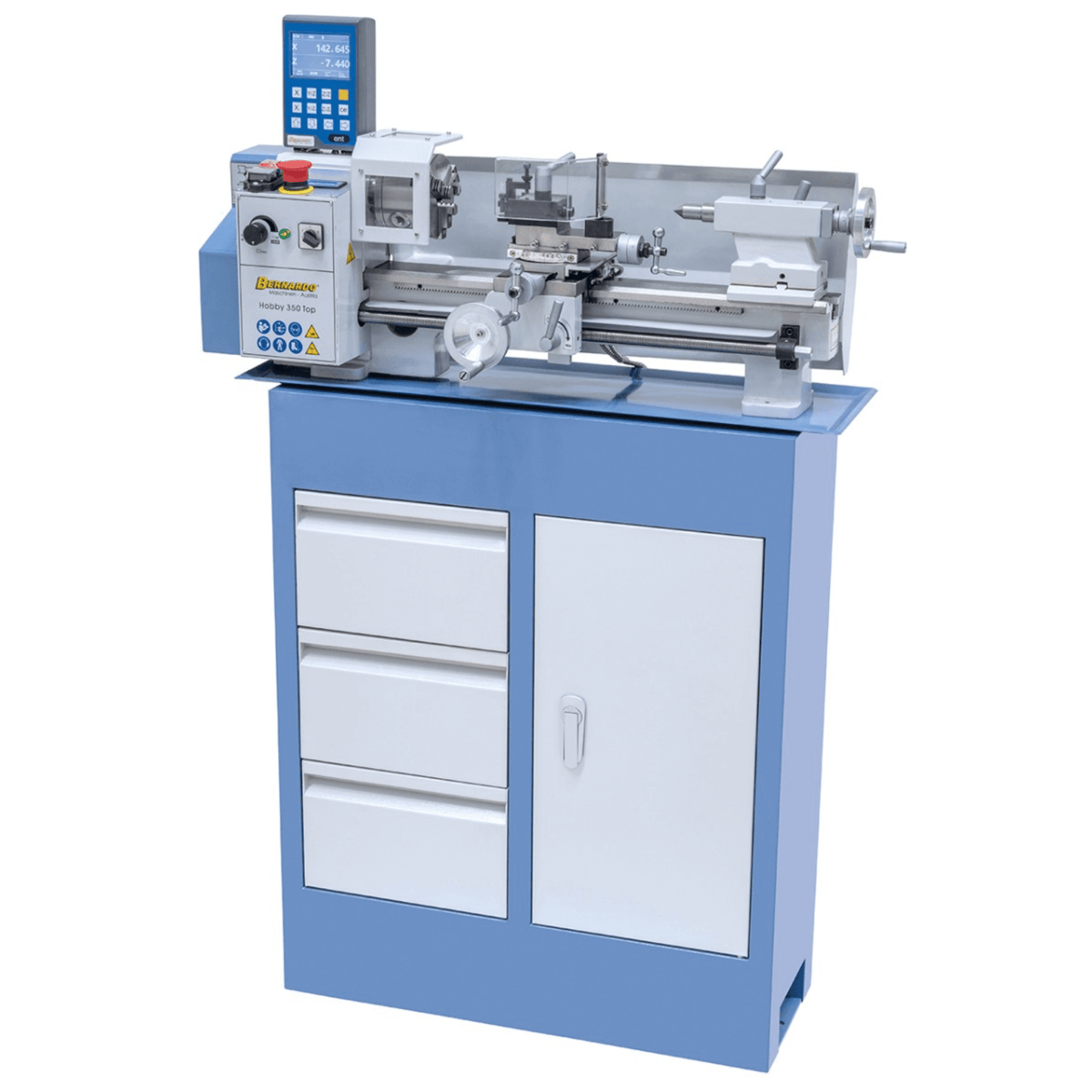 Metaaldraaibank Bernardo Hobby 350 Top compact met DRO 2 assen