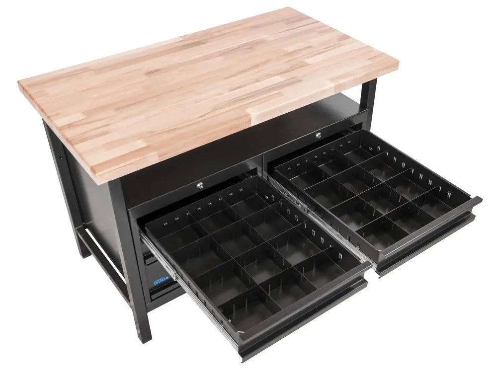 Banco da lavoro Guede P 1200 SS Black Line con 6 cassetti