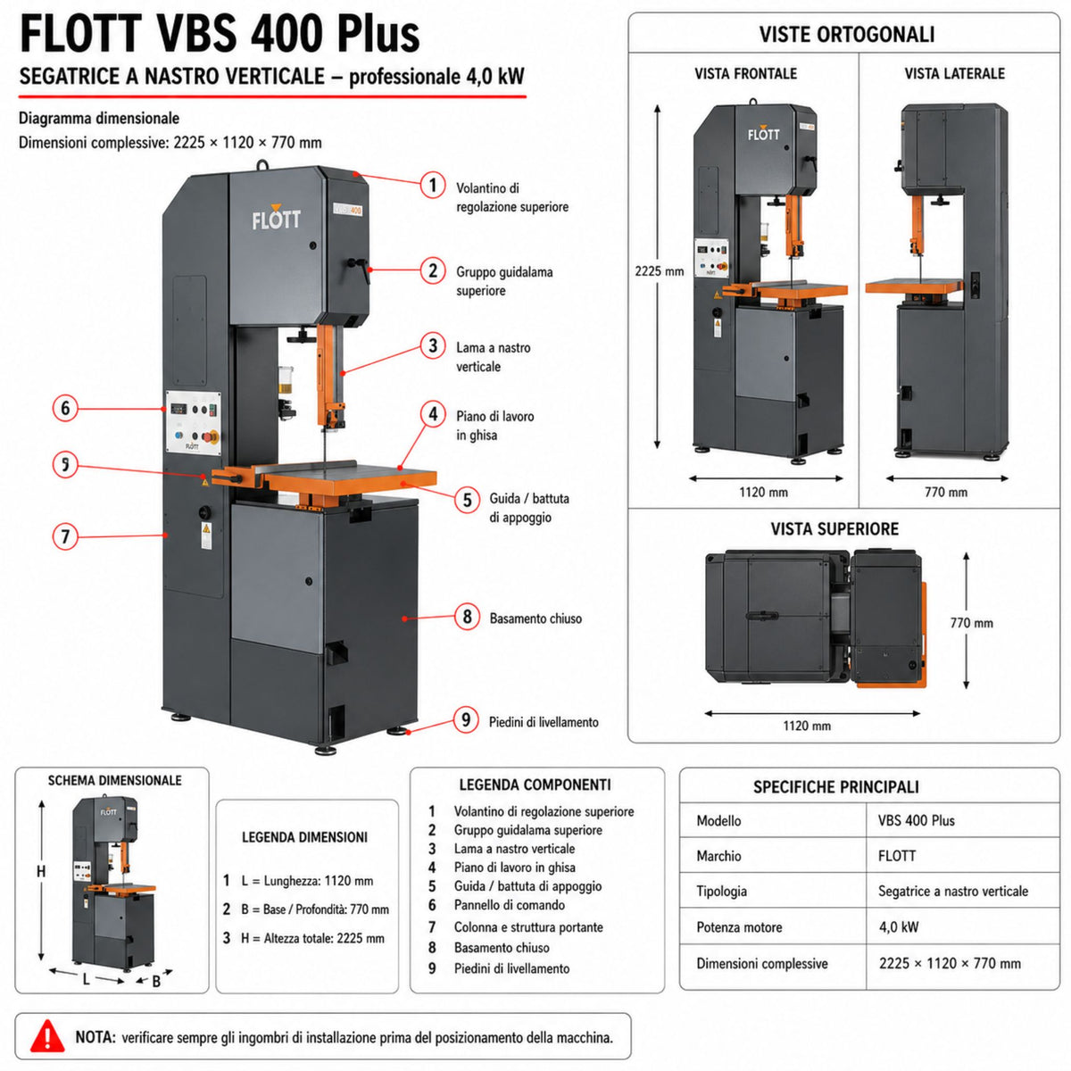 Metaallintzaag Flott trice band verticaal VBS 400 Plus