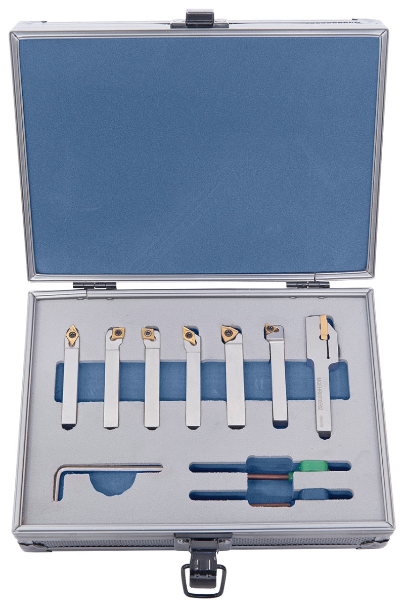 Set utensili tornitura Bernardo 8 mm – 7 pezzi TiN Set L