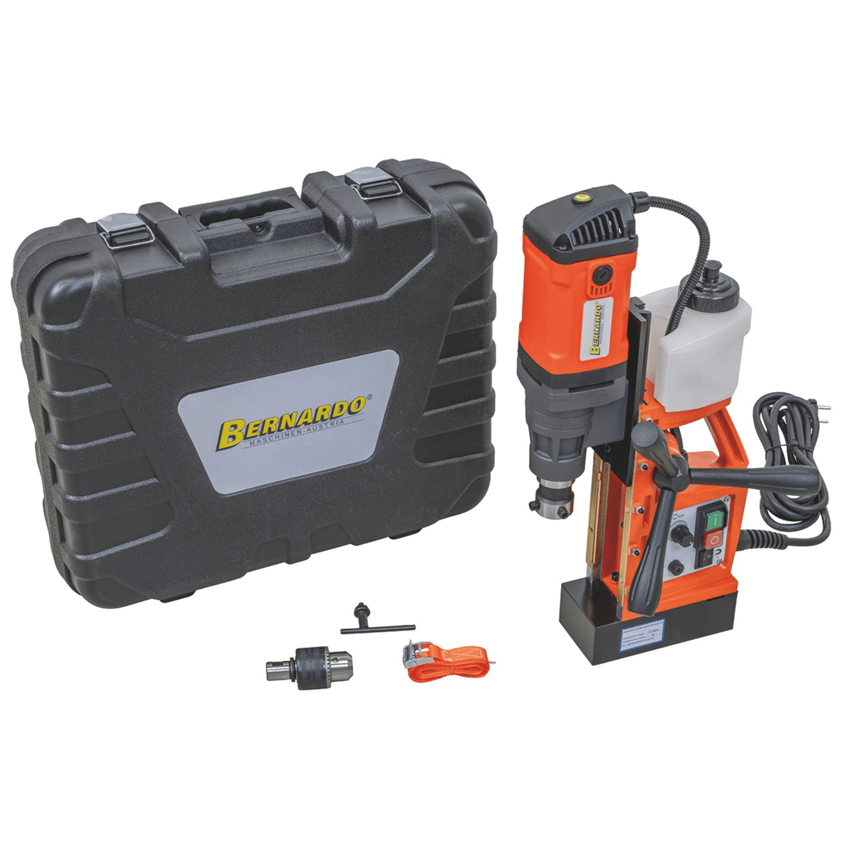 Magneetkernboormachine Bernardo MD 3550 VD – Ø 35 mm × 50 mm, snelheid variabel (Variable Drive), motor 1550 W, gewicht 11 kg