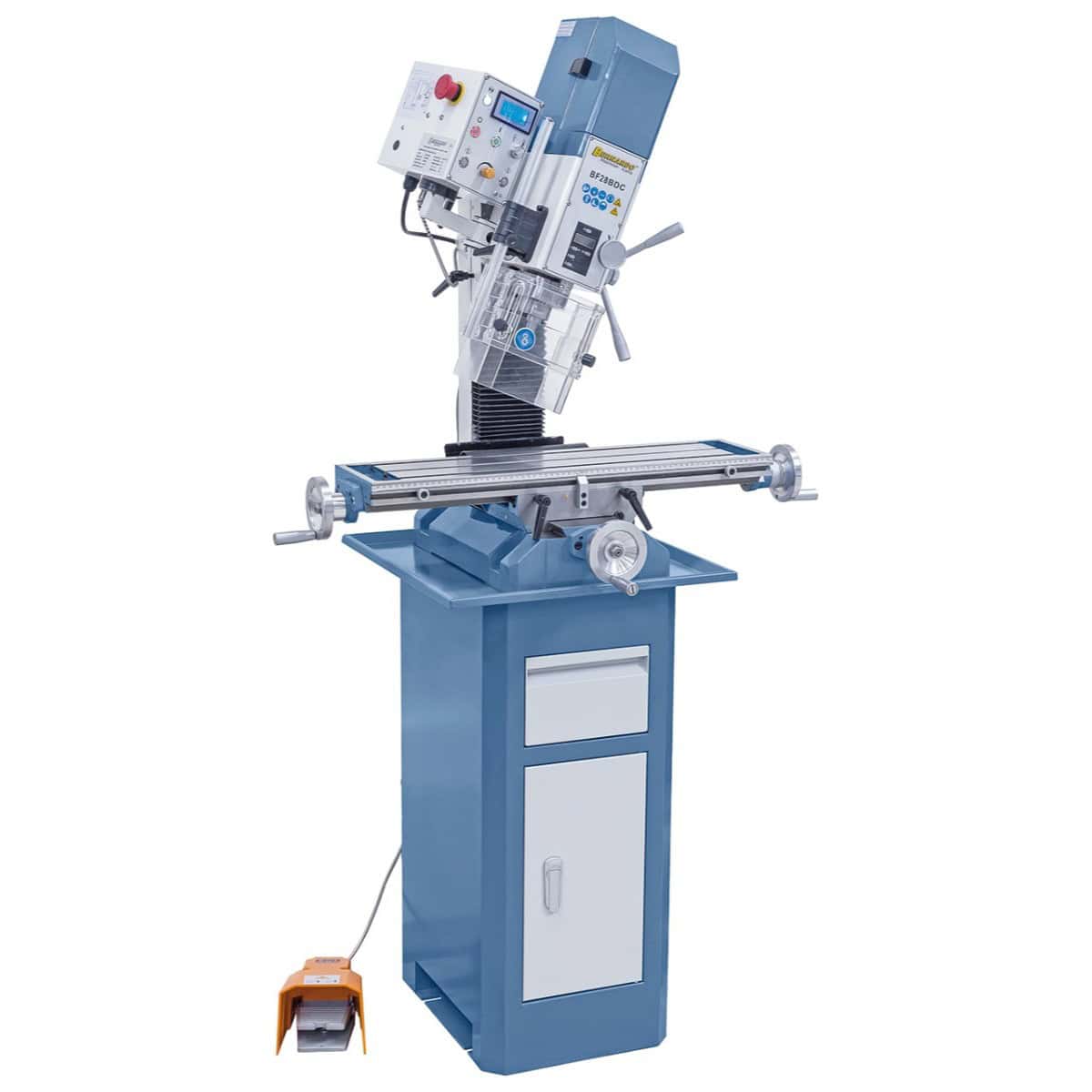 Trapano-fresatrice Bernardo BF 28 BDC 230 V met indicatoren digitaal snelheid en corsa