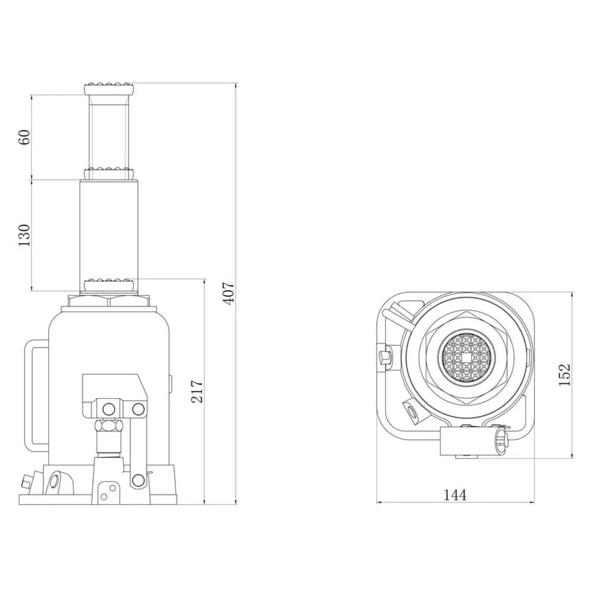 Cric bottiglia Güde GSH-20T
