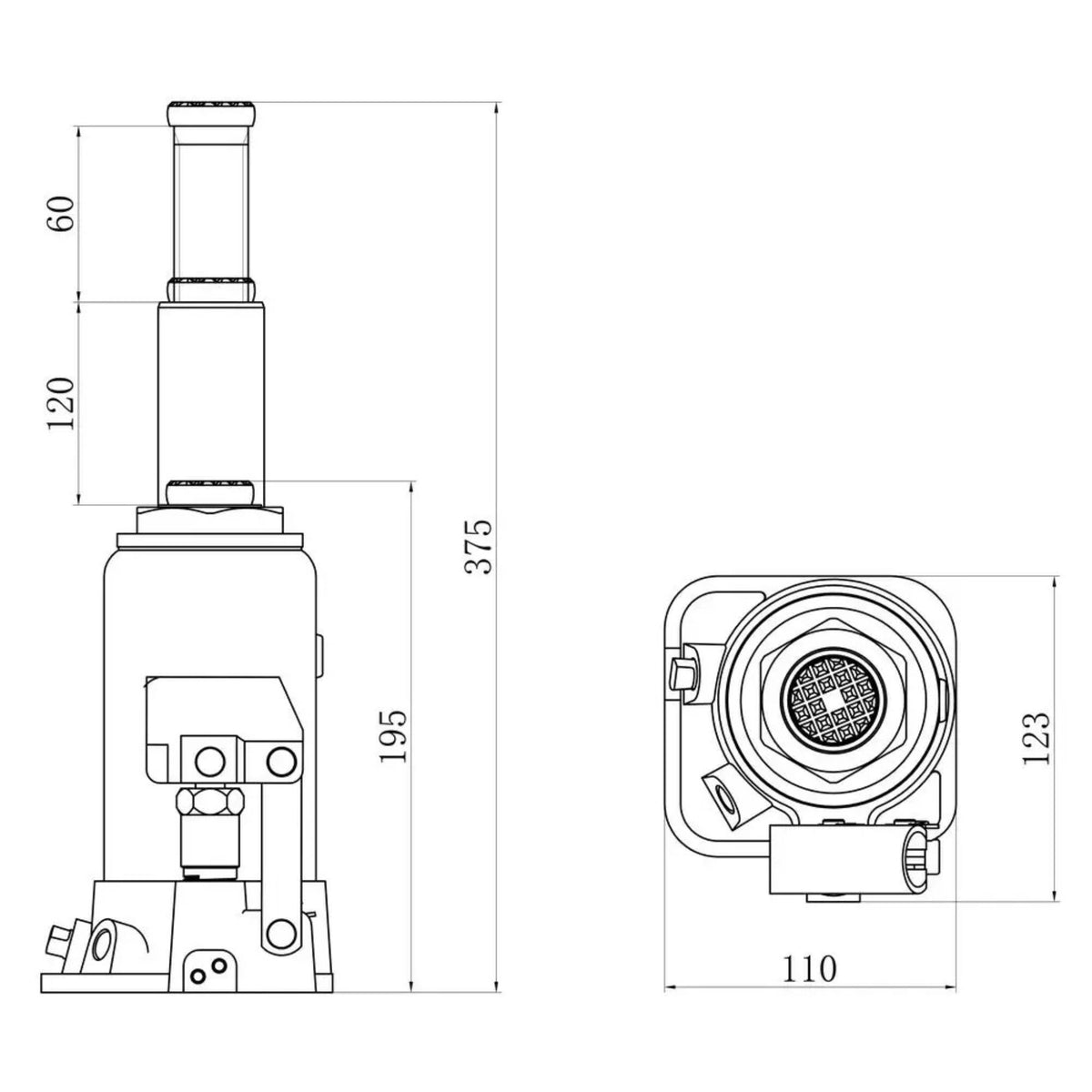 Cric bottiglia Güde GSH-10T