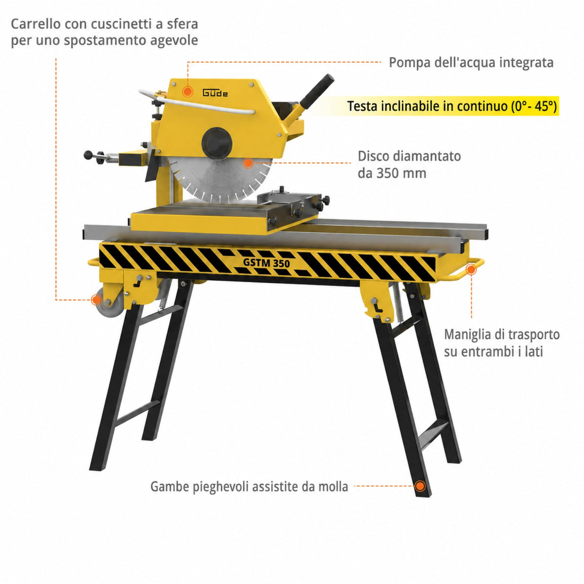 Machine tagliapietre Güde GSTM 350