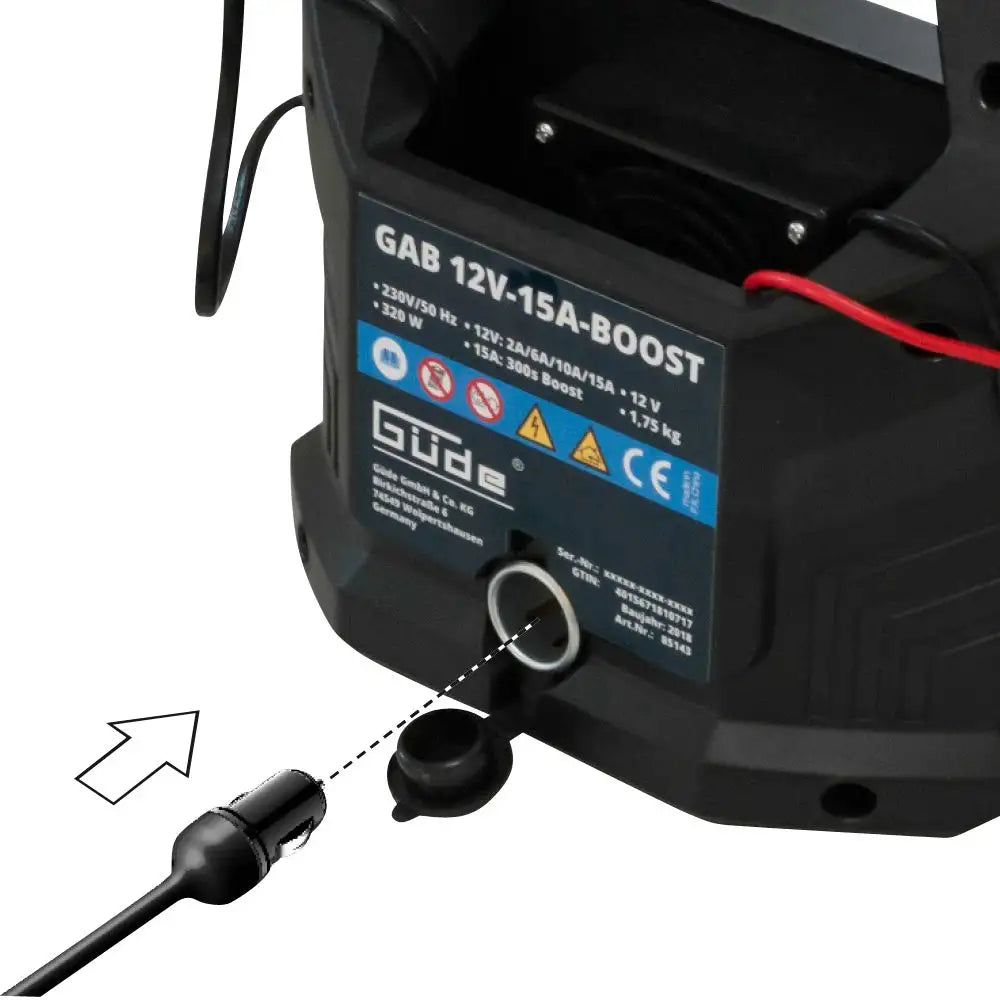 Acculader automatisch Güde GAB 12V-15A-BOOST