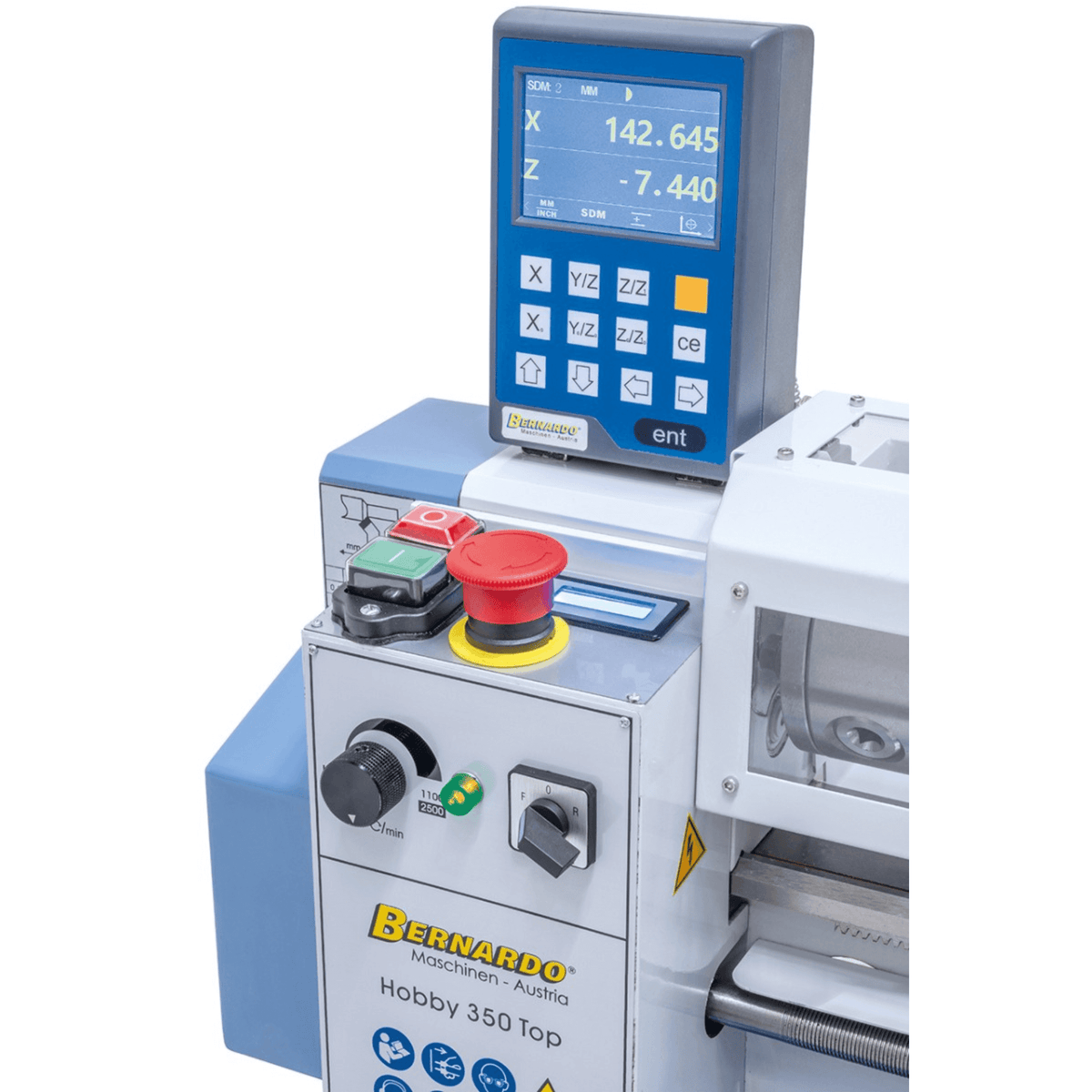 Metaaldraaibank Bernardo Hobby 350 Top compact met DRO 2 assen