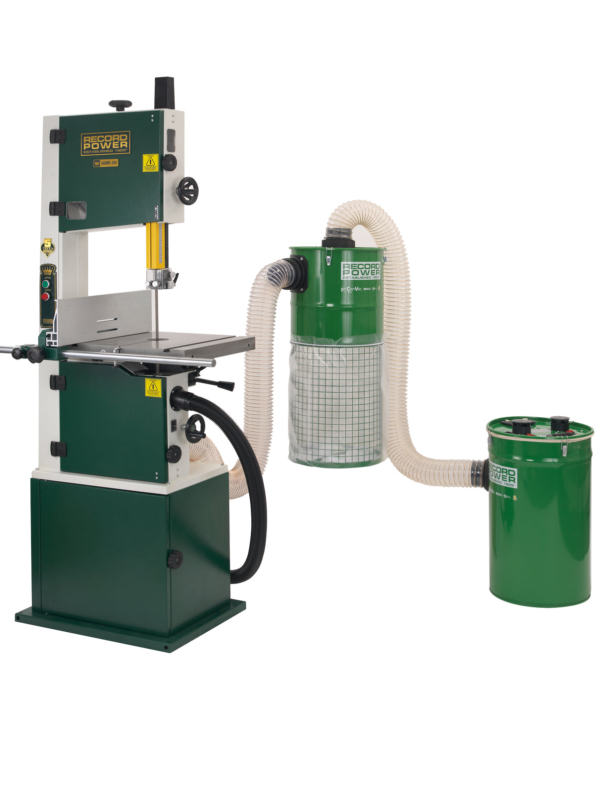 Record Power CGV286-3-WALL – Aspiratore da parete CamVac 150 L