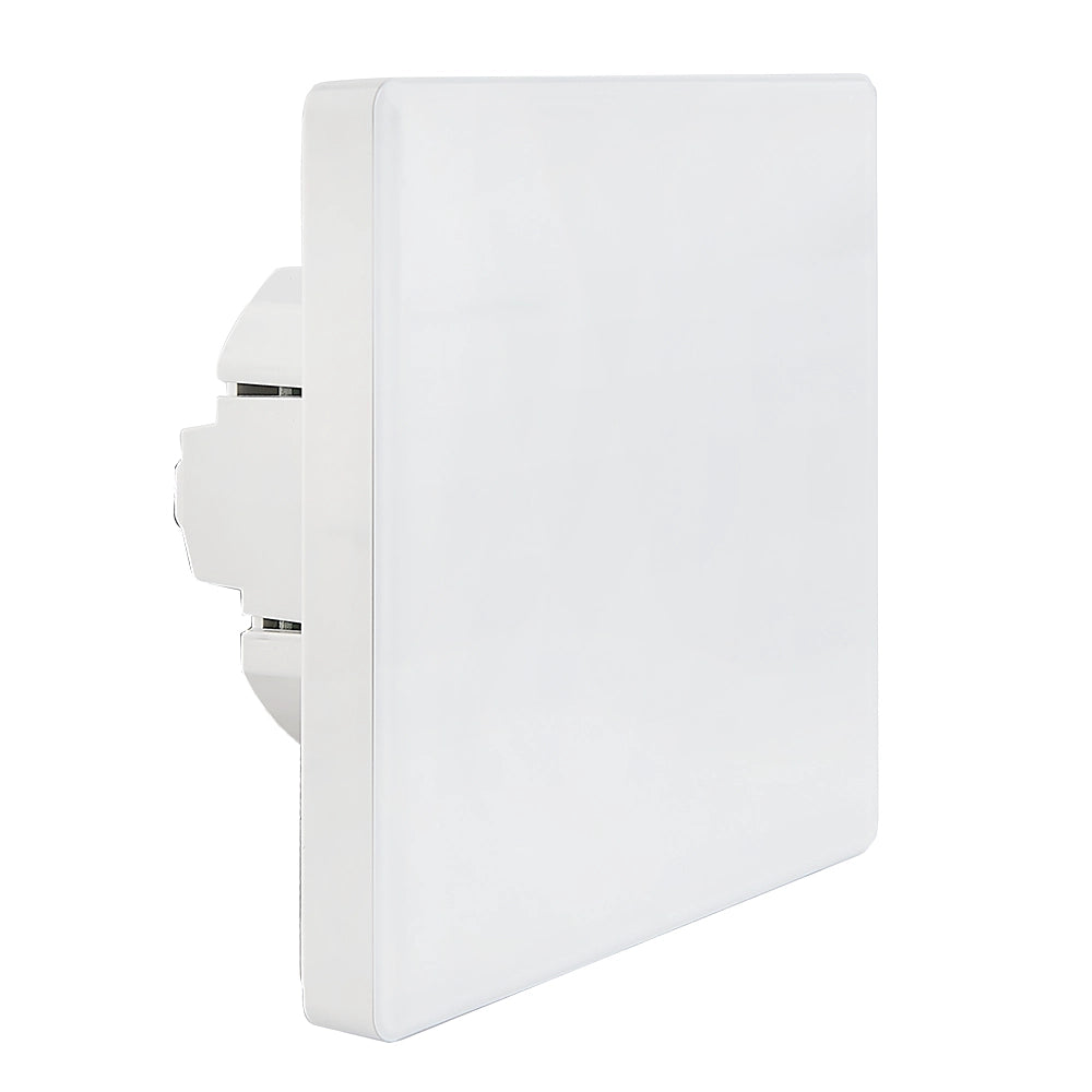 Vista frontale del controller HMI WiFi con display LCD, ideale per ventilazione intelligente, riscaldamento o raffrescamento, compatibile con smartphone