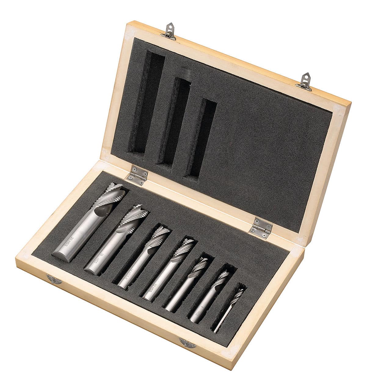 Fresa di sgrossatura con asta in acciaio ad alta velocità (HSS), set da 7 pezzi