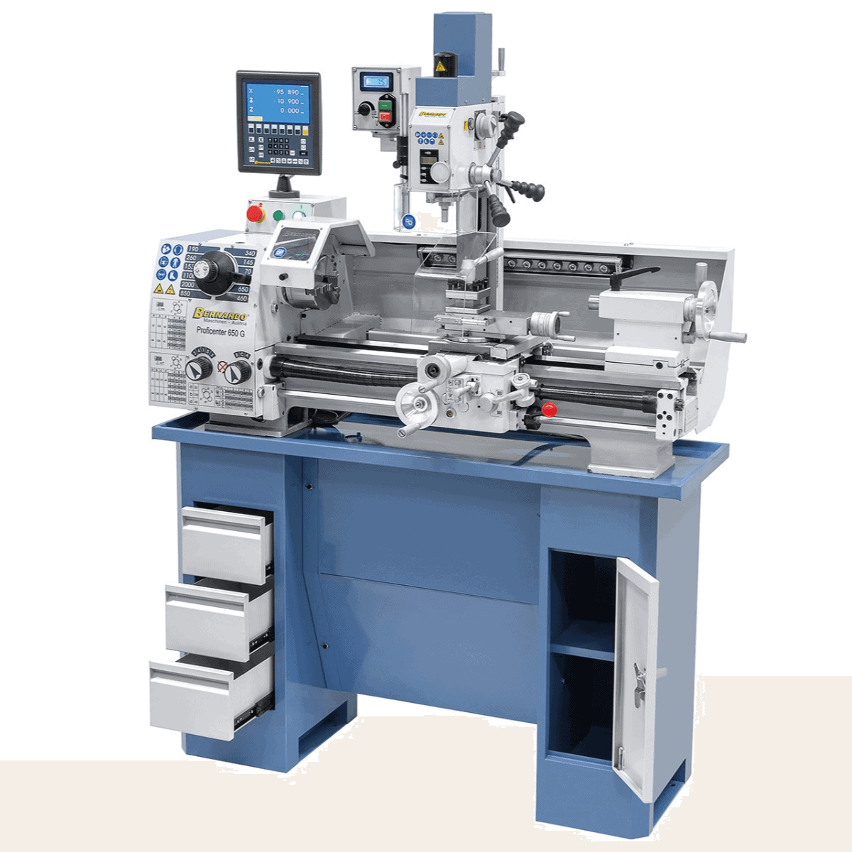 Draaibank freesmachine Bernardo Proficenter 650 G / 400 V met DRO 2 assen