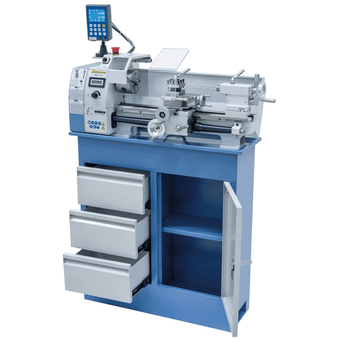 Metaaldraaibank Bernardo Profi 400 V / 230 V met DRO 2 assen DT 40