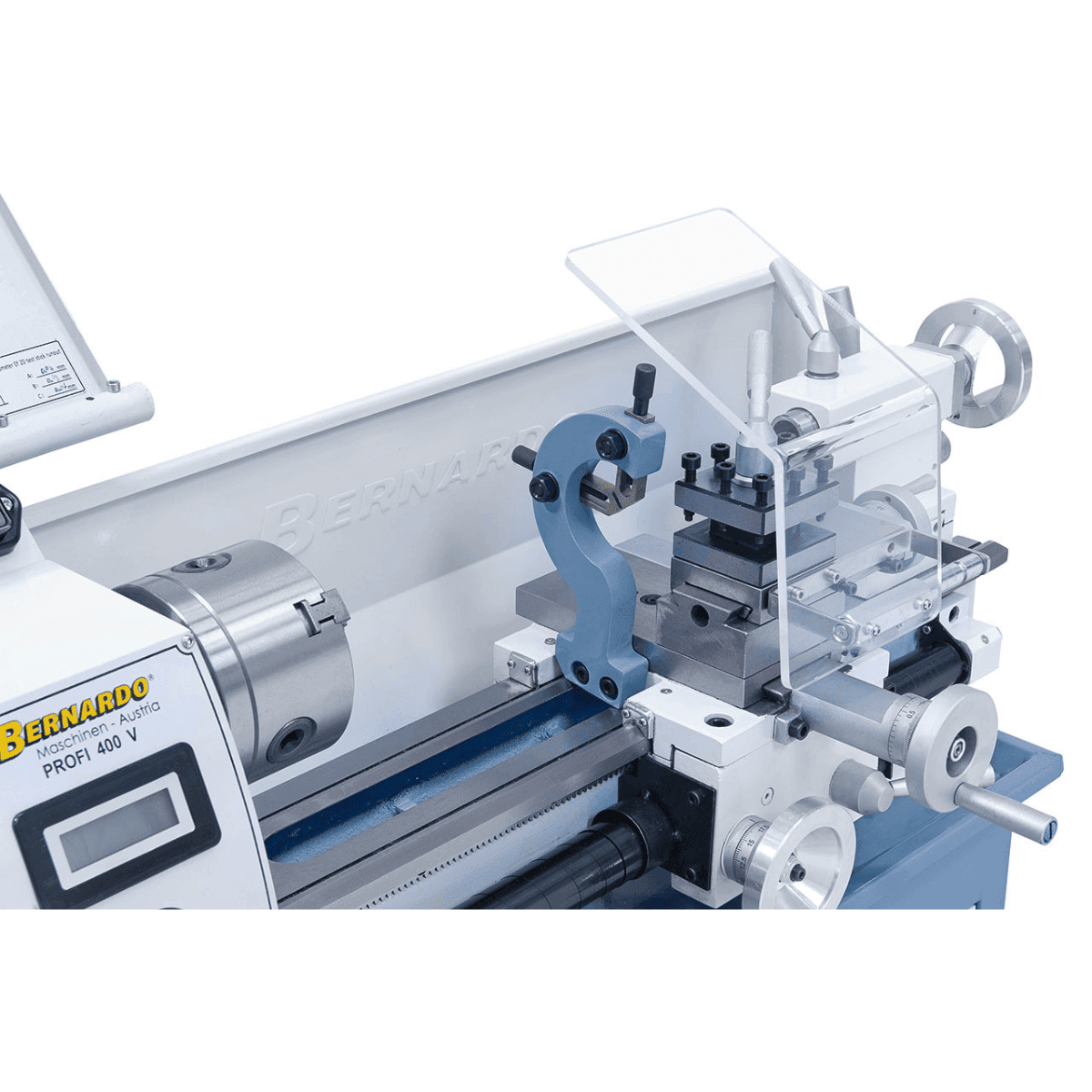 Metaaldraaibank Bernardo Profi 400 V / 230 V met DRO 2 assen DT 40