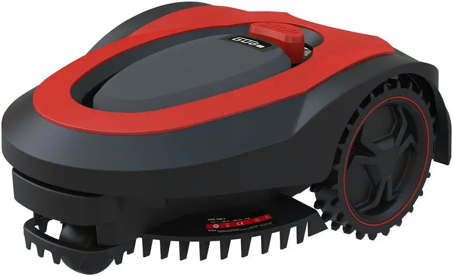 Güde GRR 180.1 – Robot tagliaerba automatico con batteria al litio 28 V, sensori intelligenti, display LCD e sistema antifurto, ideale per giardini fino a 600 m².