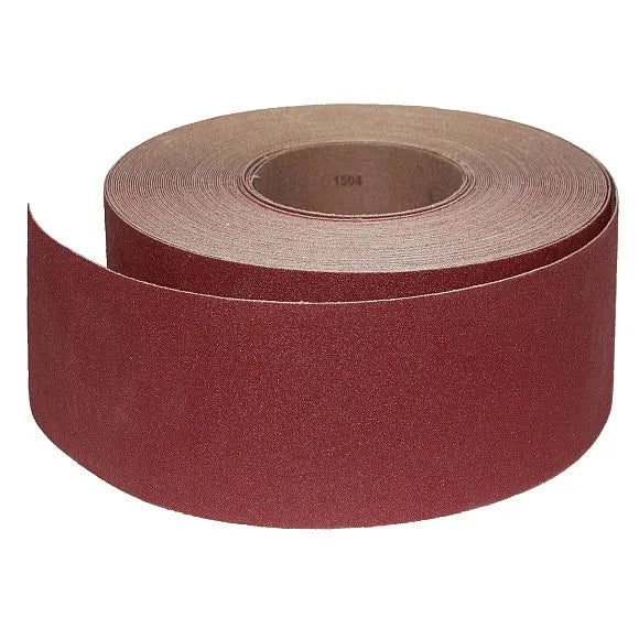 Rotolo abrasivo con supporto rigido e grana 100 per levigatura fine. Compatibile con levigatrici a tamburo JET e JWDS.