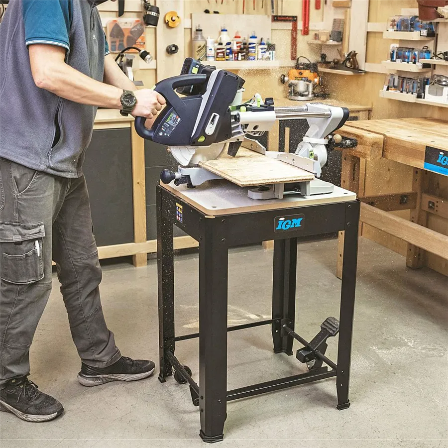 Transportwagen verrijdbaar voor machines tafel IGM ST1M – capaciteit 200 kg, blad 570×500 mm