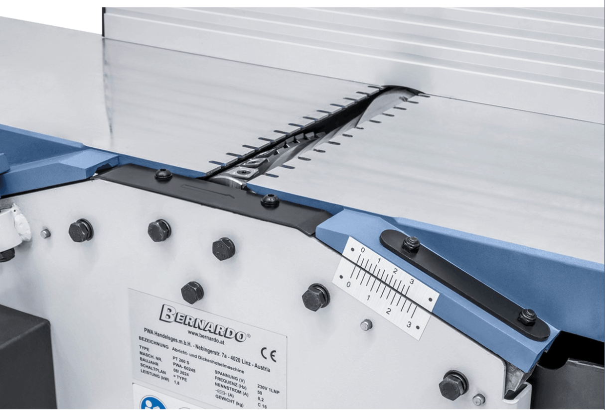 Bernardo PT 260 S – Pialla filo e spessore 260 mm con albero elicoidale