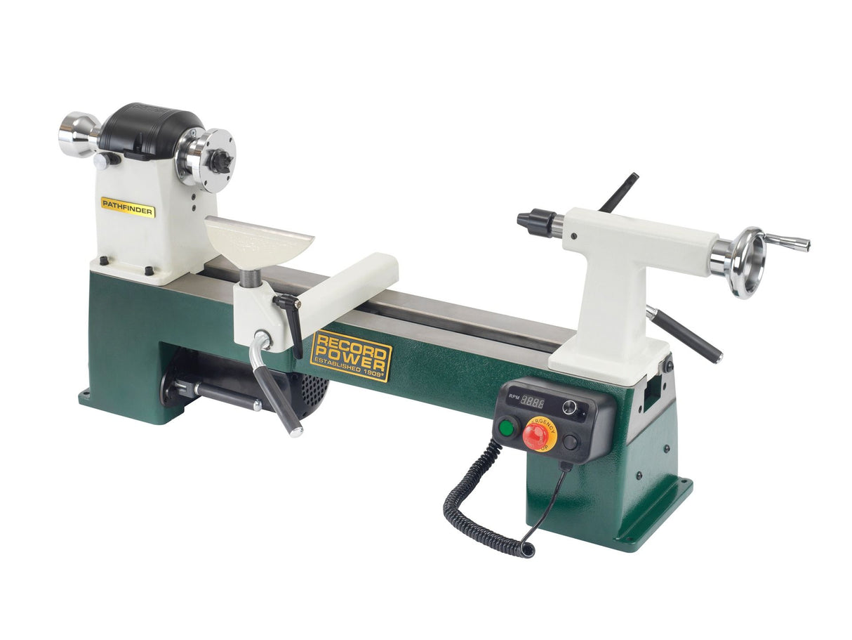 Combo Record Power Pathfinder – Draaibank Tafel met Klauwplaat, Spantangen en Verlengstuk Bed