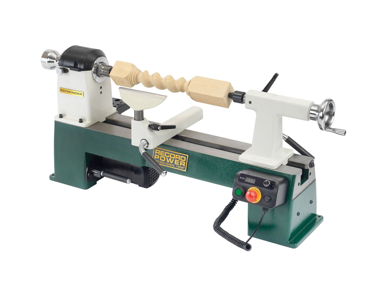 Combo Record Power Pathfinder – Draaibank Tafel met Klauwplaat, Spantangen en Verlengstuk Bed