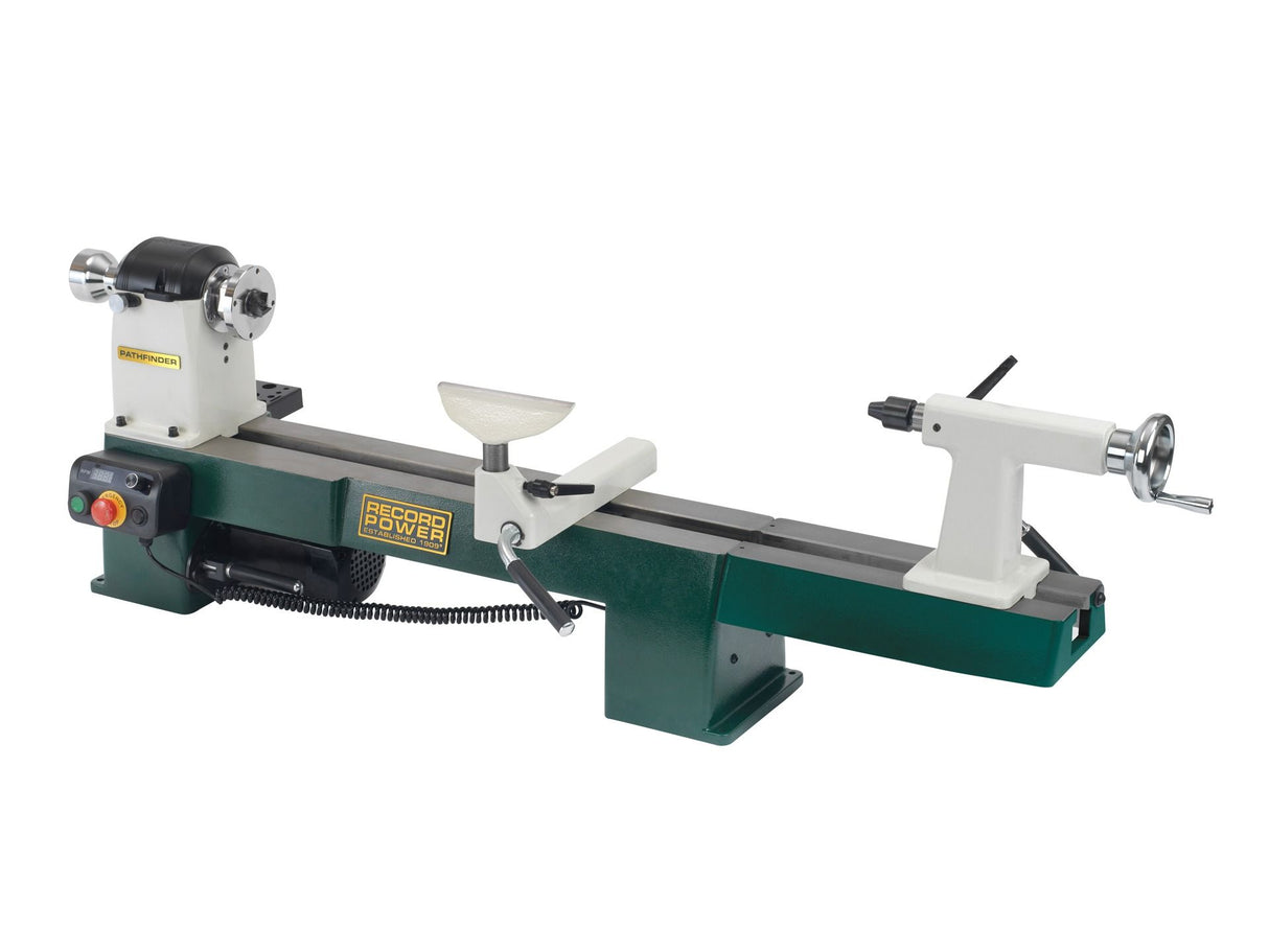Combo Record Power Pathfinder – Draaibank Tafel met Klauwplaat, Spantangen en Verlengstuk Bed