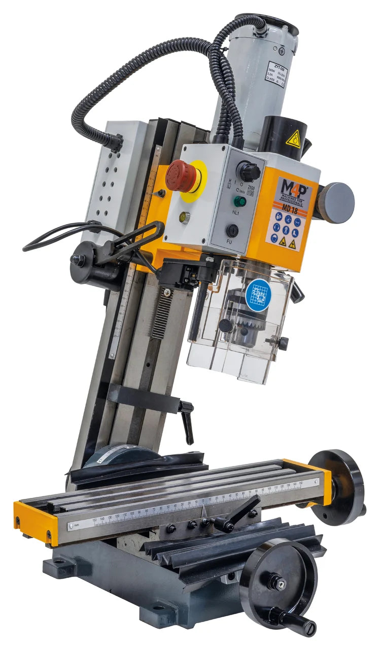 Trapano-fresatrice M4P MD 18 / 230 V con testa di fresatura inclinata