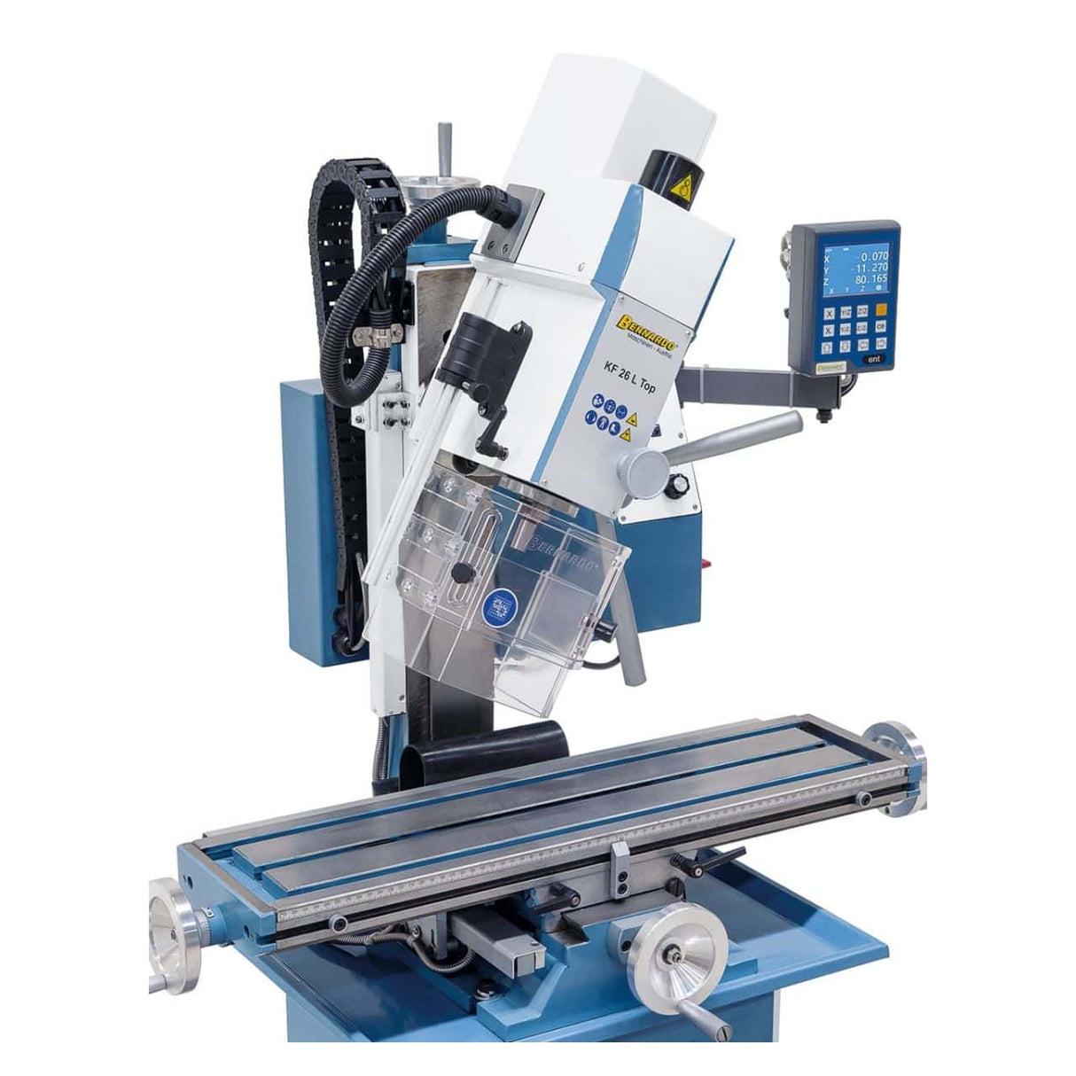Bernardo Trapano-fresatrice KF 26 L Top con DRO a 3 assi DT 40