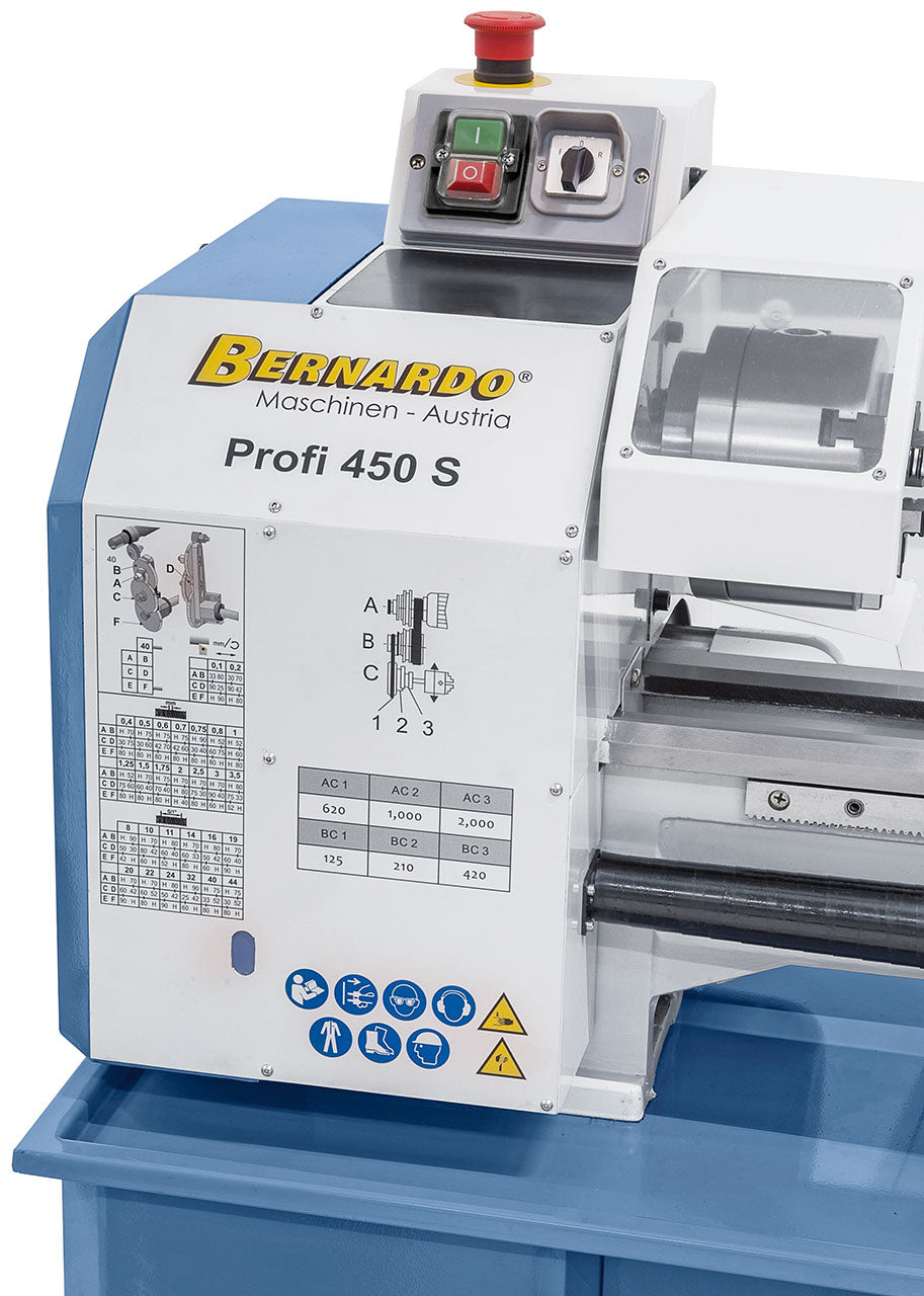 Metaaldraaibank Bernardo Profi 450 S 230V + Gereedschap Carburo 12 mm 5pz