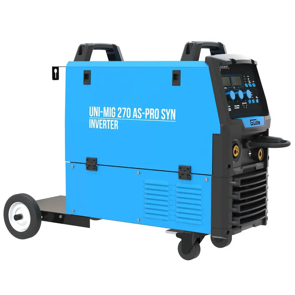 Multiproces lasapparaat Güde Uni-Mig 270 AS-Pro SYN – driefasige 400V inverter, MIG/MAG, MMA, gevulde draad en TIG