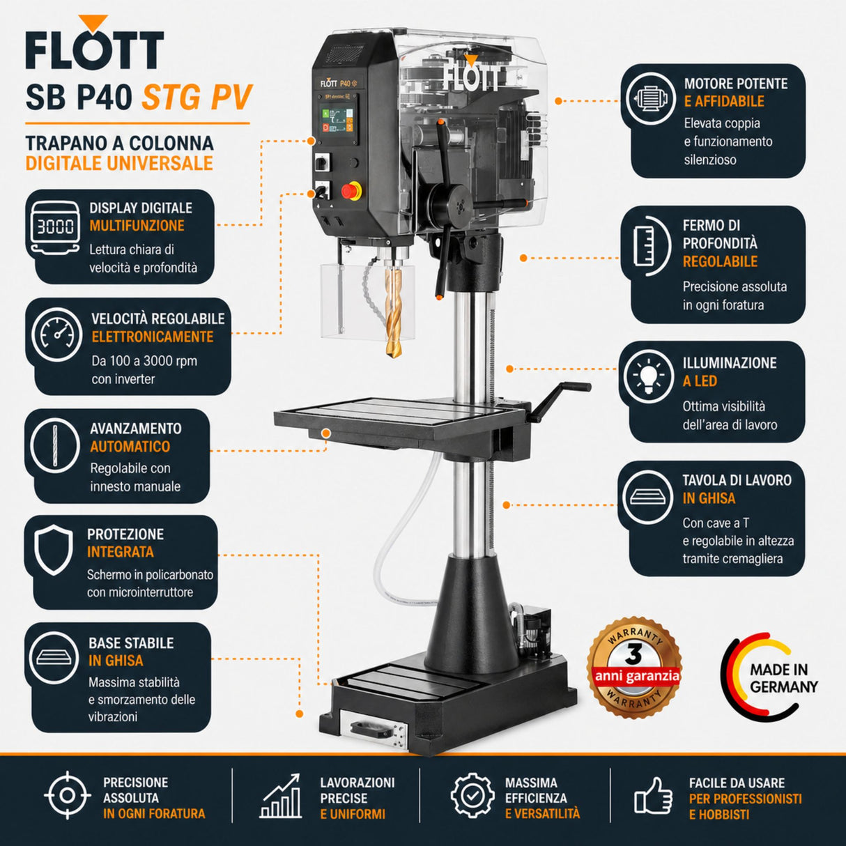 Kolomboormachine Flott SB P40 STG PV Electronic
