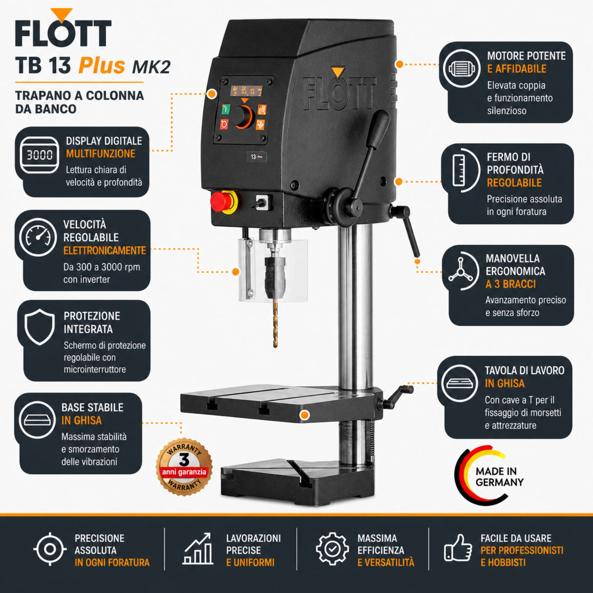 Kolomboormachine Flott TB 13 Plus MK2