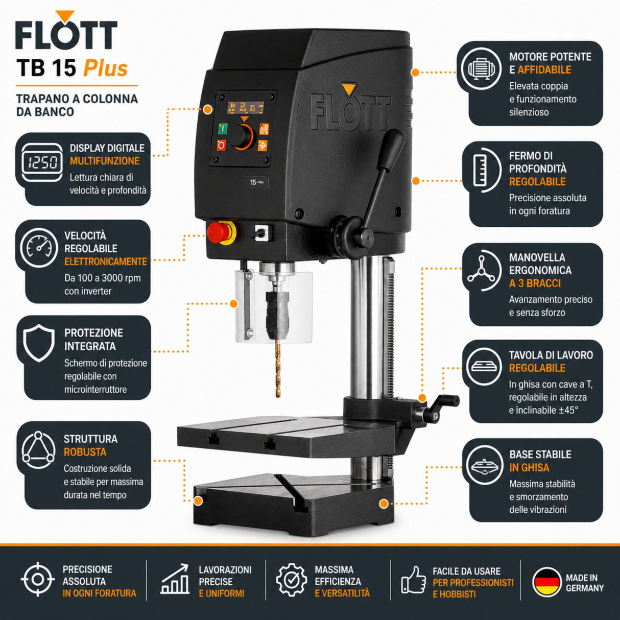 Kolomboormachine Flott TB 15 Plus