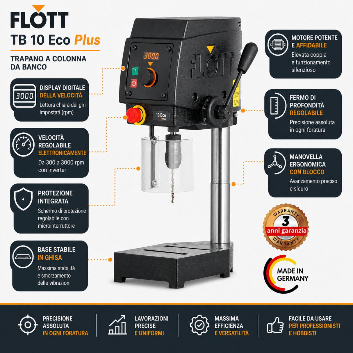 Kolomboormachine Flott TB 10 Eco Plus