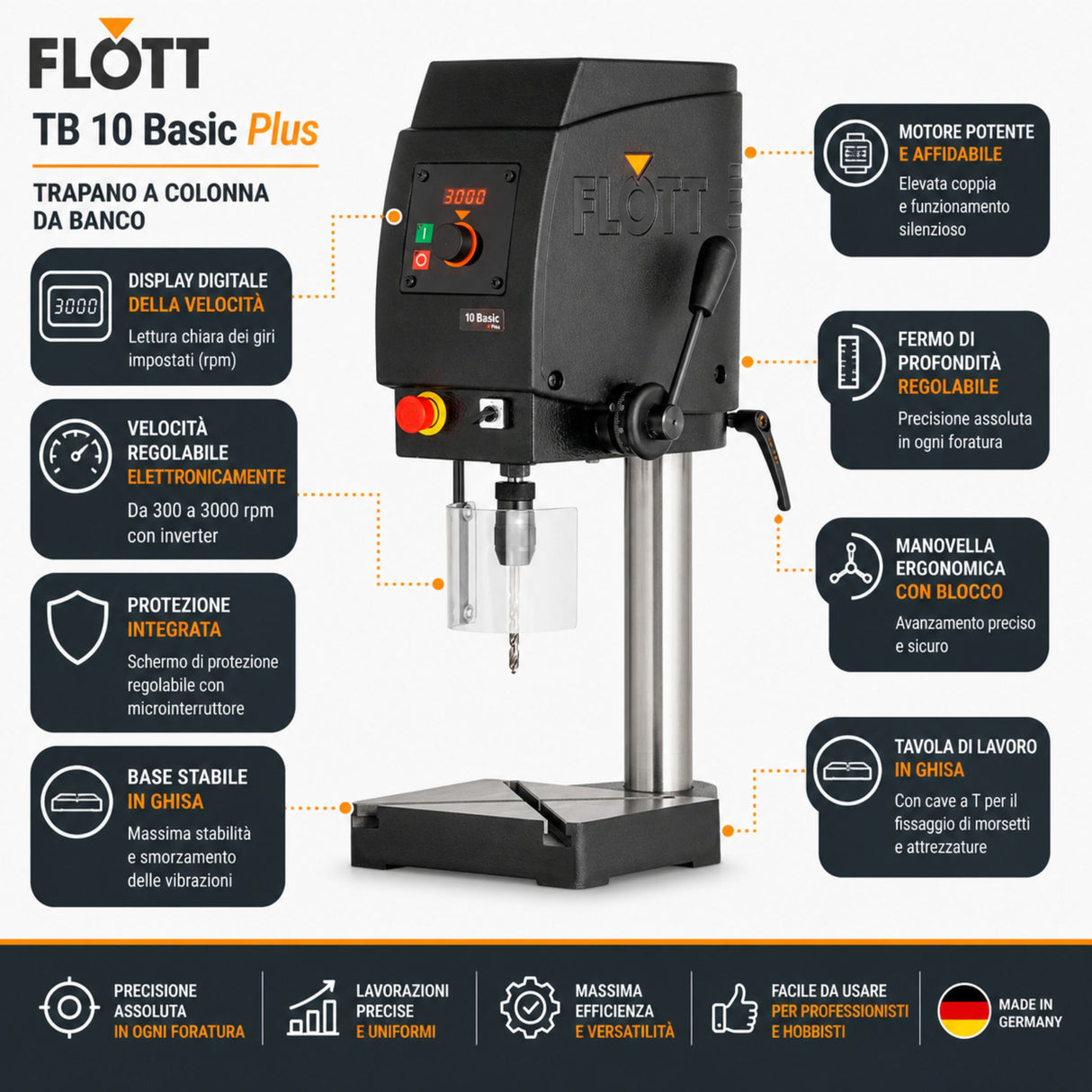 Kolomboormachine Flott TB 10 Basic Plus