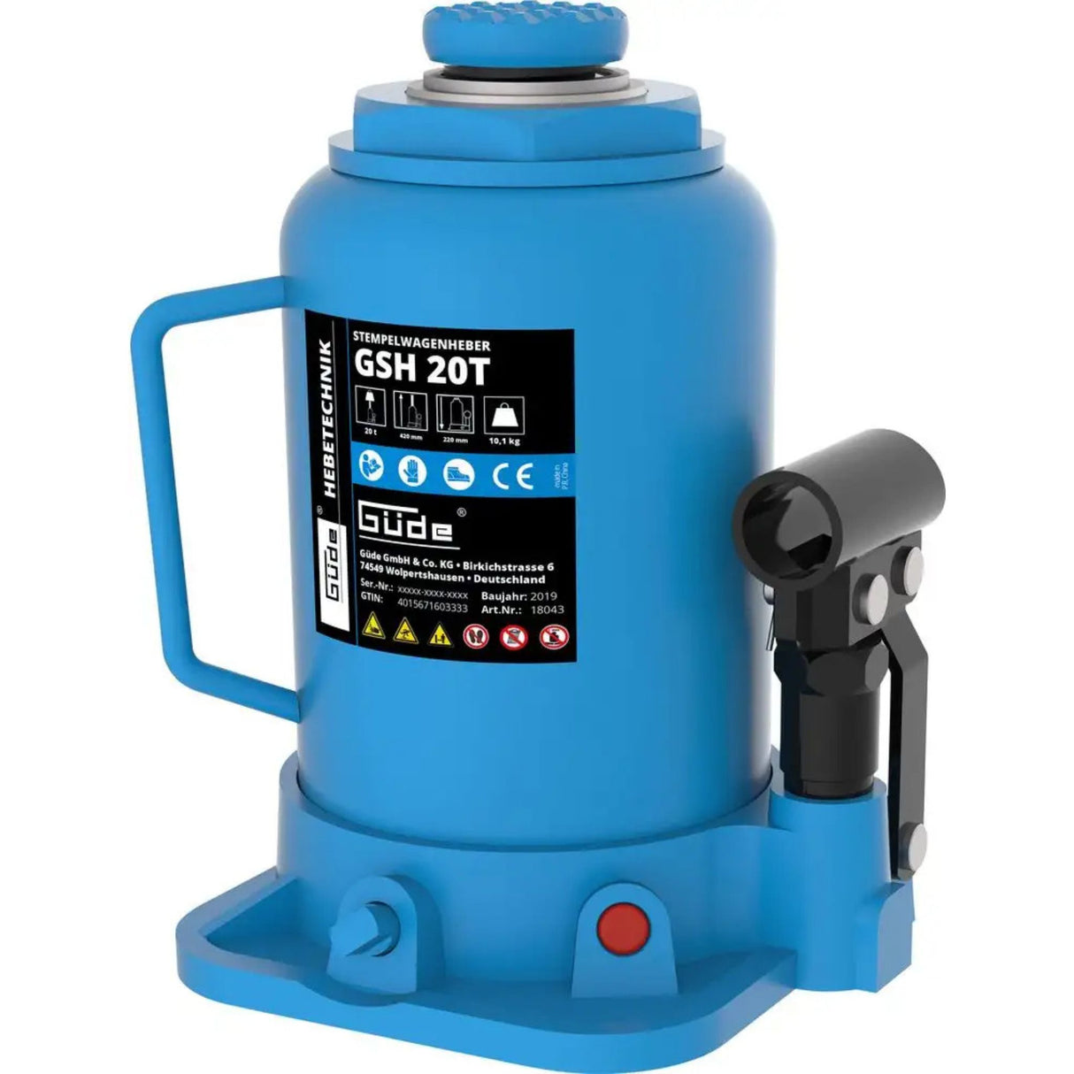 Cric a bottiglia Güde GSH-20T