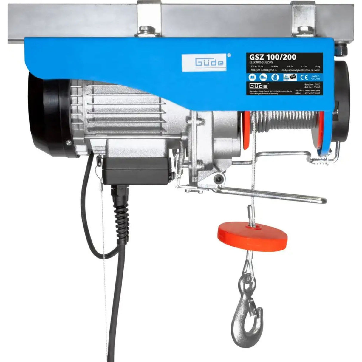 Paranco elektrisch catena Güde GSZ 100/200