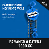 Paranco tandwielen cilindrisch Güde 1000 kg