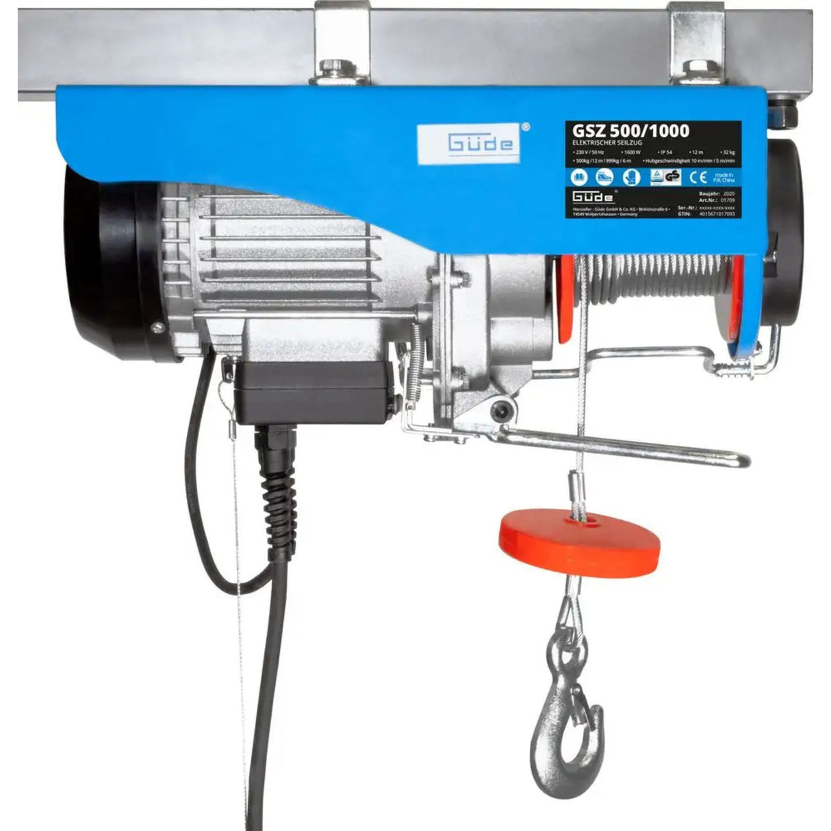 Paranco elektrisch catena Güde GSZ 500/1000