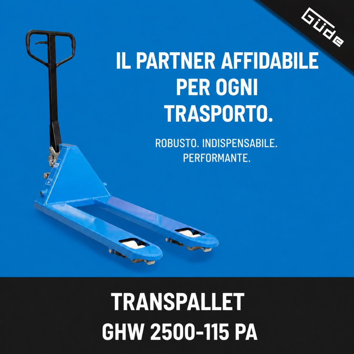 Carrello elevatore manuale Güde 2500 kg - PA